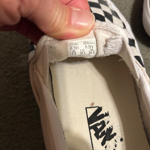 Vans Classic Checkerboard Skate Shoes Size  6.5 - Picture 4 of 7